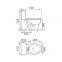 floor mounted siphonic flush two piece ceramic toilet