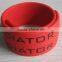 Logo printed silicone slap band bracelets for wholesale