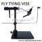 Hard jaws rotary fly tying vise, fly fishing vise