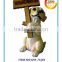 S/6 decorative resin dog welcome statue