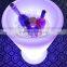 New Design Wineglass Shape Plastic Luminous Led Ice Bucket/Bar Wine Ice Bucket