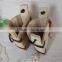 Handmade semicircle decorative art solid wooden mini ice buckets