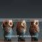Three Lovely Owl Polyresin Antique Owl Statues