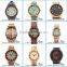 Top Genuine natural leather luxury wooden hand watch men