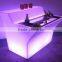 Modern commerical high quality PE partable plastic LED bar counter with 16 colors change