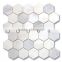 MM-CV245 Low price wall designs natural stone 25mm hexagon marble mosaics