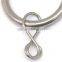 Chrome Plated Metal Window Curtain Rod Ring Loose Eyelet Inside Diameter 35mm