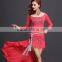 Oriental long sleeve lace belly dancing dress