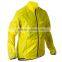 100% polyester yellow mens waterproof breathable cycling jacket