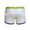 Solid White Color Men Boxer Brief Custom Logos