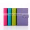 48K PU leather cover planner with metal clasp button embossed logo loose leaf binding organizer planner