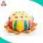 Kids funny fabric Musical Farmyard Cube toy with squeak inside