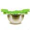 Universal Size Fit Most Pans Clip-on Green Silicone Pasta Strainer