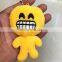 Wholesale yellow emoji plush key chain toys