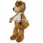 Brand Airline LOGO Custom Cute Stuffed Animal Soft Toy Plush Brown Aviator Pilot Teddy Bear
