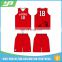 Cool design digital printing reversible blank basketball jersey black and red