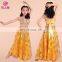 New design floral stage performance sexy Children belly dance costume with bra and skirt and belt ET-061