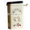 Antique Farmers Pride Cube Cut Coffee Tin with a lid with Paper Label/by printing