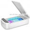 New portable UV light sterilizer box uv sterilizatIon Cell Phone UV Sterilizer Wireless Charger for Mobile Key Headset Watch