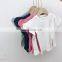 2020 Children's girls fashion solid black white pink blue trendy t-shirt