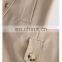 INS hot selling Women trench coat button down with tie knot long jacket for ladies