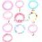 10Styles Baby Girl Bracelets boutique Girl Bangles Love Heart artificial diamond pearl Bracelet Gift party wear