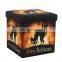 RTS Printing Polyester fire black cat happy halloween printing folding stool storage ottoman