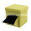 RTS custom furniture folding storage ottoman cabinet pouffe stool with pocket ottoman