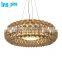 Contemporary living room classic design decorative ceiling circle acrylic ball led light chandelier