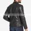New styles casual jacket men simple black windbrake crop jacket with zipper pu leather jacket men