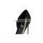 Women black pumps high heels rhinestones sandals shoes