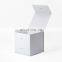 White cubic 17.5cm luxury customised handmade crafts foldable paper giftbox wholesale