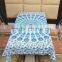 Indian Cotton Table Cloth Aqua Multicolored Mandala Printed Dinning Table Cloth Vintage Wall Hanging Throw Bed Sheet Cover TC25