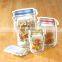 Ready to ship resealable mason bottle shape bag stand up pouch with window