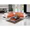 Italian modern U-shaped sofa set living room furniture genuine leather sofas