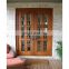 Residential wood glass door grill design solid wood door