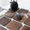 Wholesale japanese style square black walnut wood coasters teapot cup mat 10x10x1.2cm