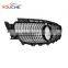 Black diamond style front grille mesh hood for Mercedes Benz E class W213 2016-2020  W213 ABS grill