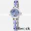 Girls' slim bracelet watch purple or baby blue elegant and lovely