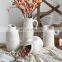 Custom LOGO Nordic Creative Simple Irregular White Porcelain Ceramic Vase Pot Bottle Crafts Gift Home Living Room Decoration