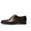 Three-Joint Men's Leather Shoes Business Leather High-End Men's Shoes British Style Brown Brogue Oxford Shoes Crocodile Square Head