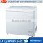 Dual temperature two doors horizontal deep twin refrigerator and freezer
