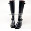 Knee High Leather Rain Boots