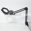 Industrial Plant Manual Operation Hexagon Irregular Shape Novelty LED Magnifying Glass Light with Clip and Base