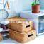 High Quality Rustic Woven Rattan Basket with Lid, Rattan Storage Basket Box, Laundry Basket Wholesale