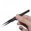 Sticker special small tweezers High precision stainless steel hand curtain tool Black textured tweezers ESD-18 tweezers