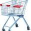 Metal Store Grocery Store Supermarket 150L European Zinc with Powder Coated Shopping trolley Cart