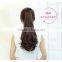 Long curly wig lady hair bind type pear flower fake ponytail large wave length in the realistic style wig