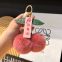 62Winter plush pendant cute fruit cherry pendant Car key chain Satchel accessories Plush bag pendant