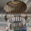 hotel living room dining large acrylic modern ceiling luxury chandeliers